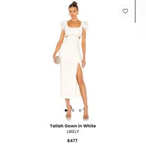 LIKELY Taliah Gown in white